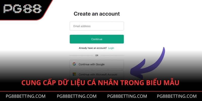 Cung cấp dữ liệu cá nhân trong biểu mẫu đăng ký ID